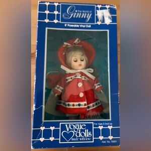 New in box Vintage Ginny Vogue Doll “Fall Winds” Sleep Eyes, 8” Poseable 1984